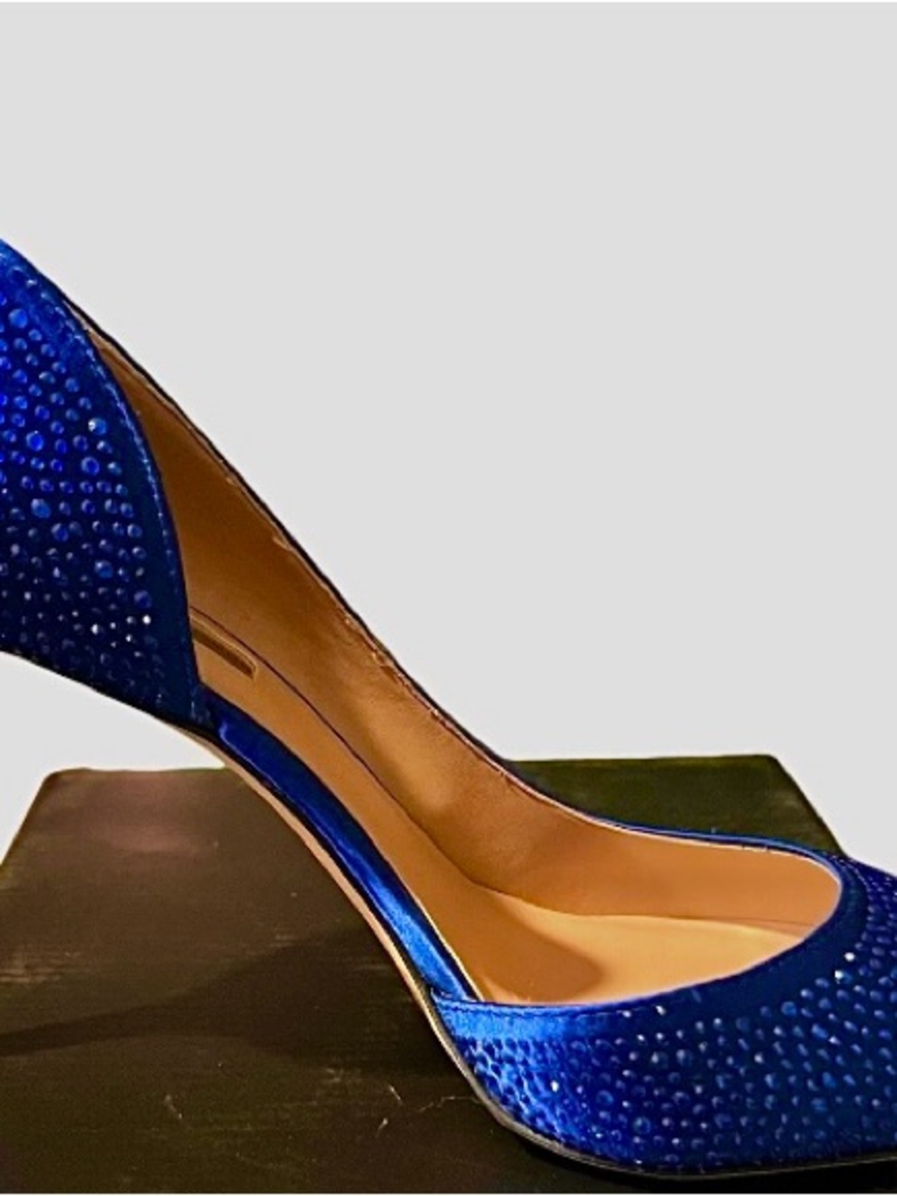 INC International Concepts Royal Blue Crystal D'Orsay Pumps-BRIDAL